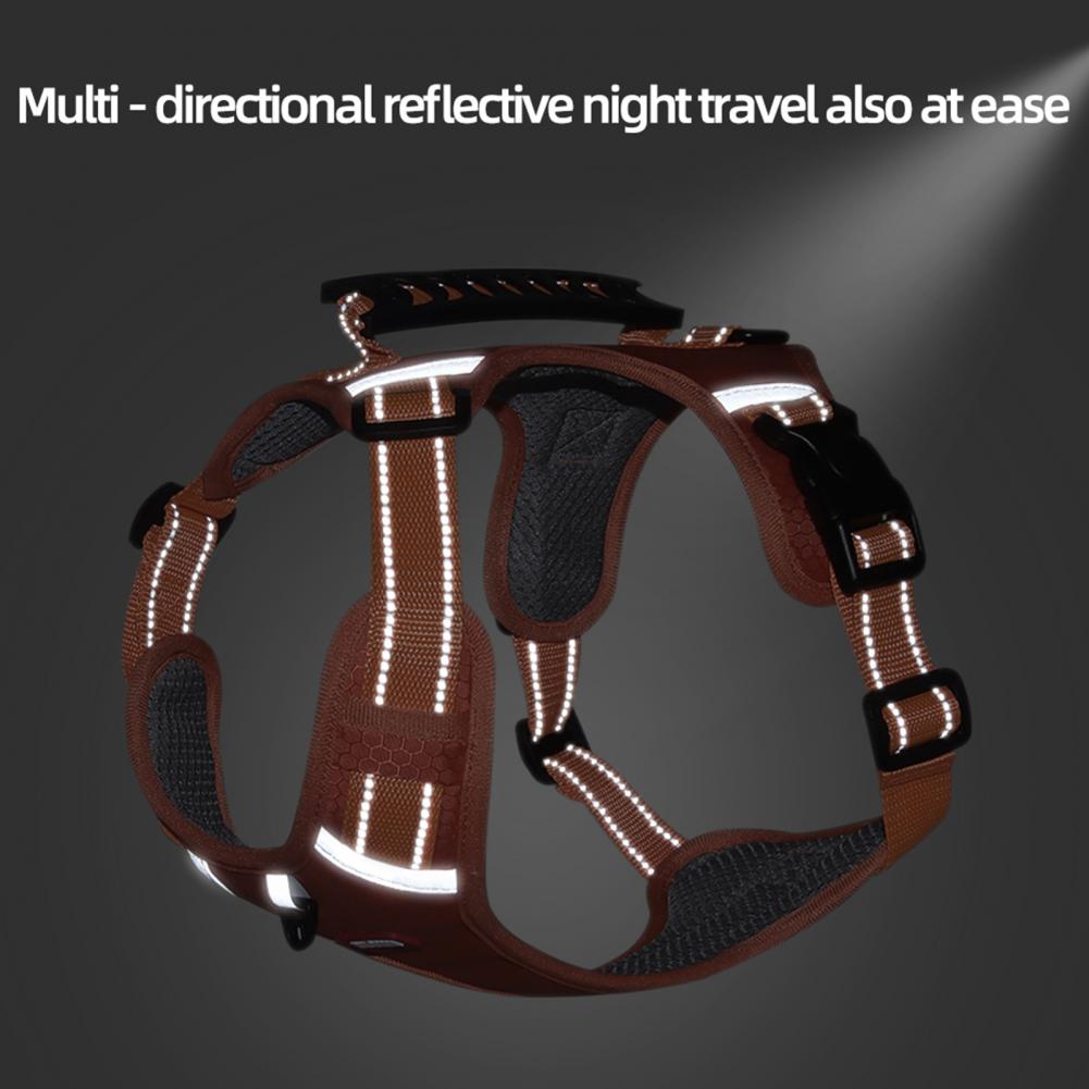 🐶 No-Pull Reflective Dog Harness – Breathable Pet Vest
