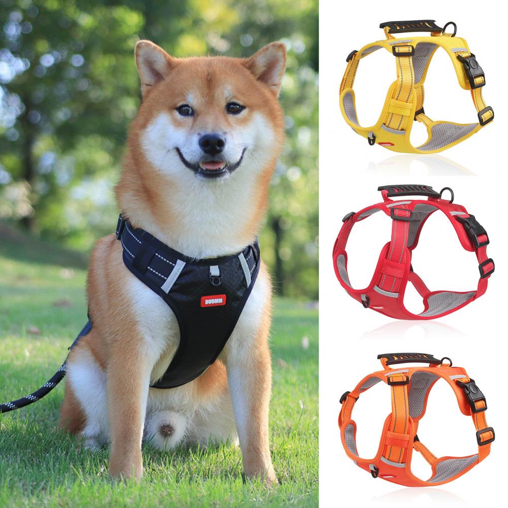 🐶 No-Pull Reflective Dog Harness – Breathable Pet Vest