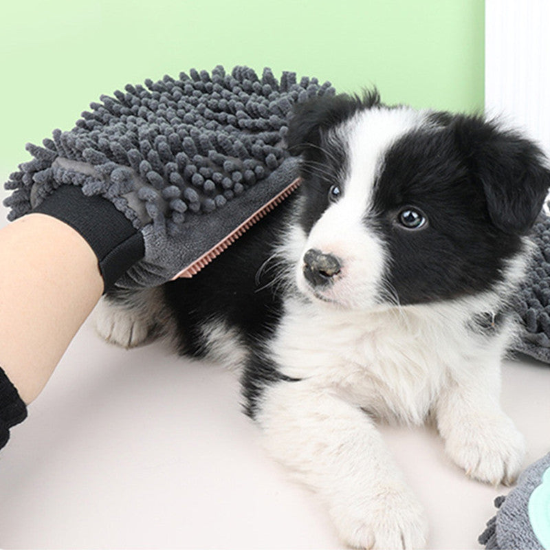 2-in-1 Pet Bathing & Grooming Glove for Dogs & Cats