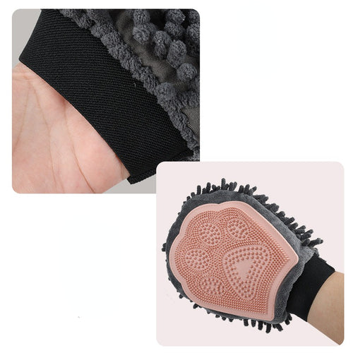 2-in-1 Pet Bathing & Grooming Glove for Dogs & Cats