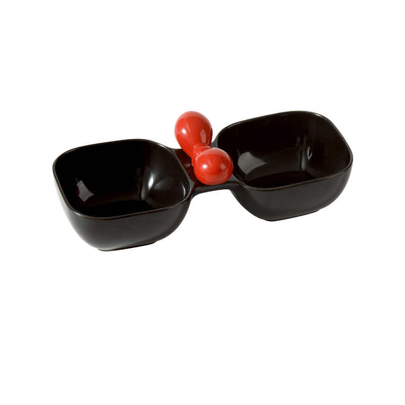 Ceramic Pet Food & Water Bowl — Dog & Cat Dual Bowl Set