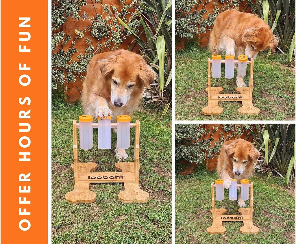 Interactive Wooden Puzzle Toy – Dog Treat Dispenser