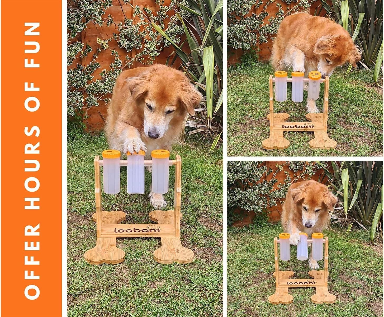 Interactive Wooden Puzzle Toy – Dog Treat Dispenser