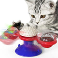 Interactive Windmill Cat Toy with LED & Catnip – Suction Cup Play Set