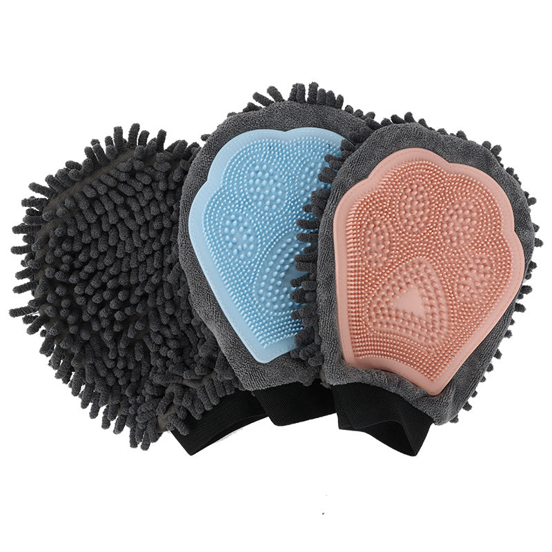 2-in-1 Pet Bathing & Grooming Glove for Dogs & Cats